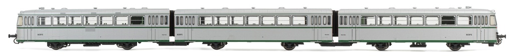 RENFE, set de 3 unidades, automotor diésel "Ferrobus", serie 591.300, decoración original, ép. III
