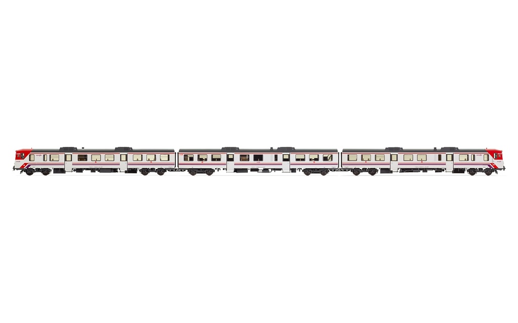 RENFE, set de 3 unidades, automotor diesel 592 “Cercanías”, ép. V-VI, con decoder digital