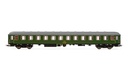 RENFE, coche BB-8500, decoración verde 2ª clase, ép. IV
