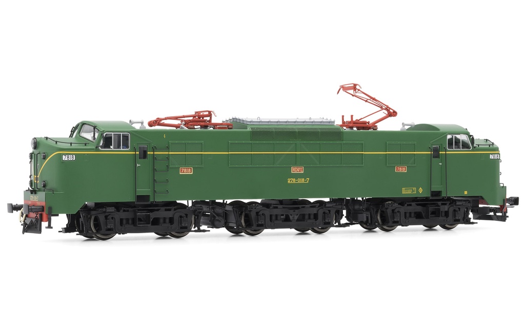RENFE, locomotora electrica 278-018-7, decoración verde/amarillo, ép. IV, con decoder de sonido