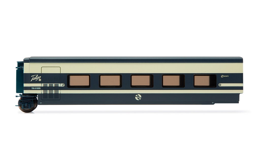 RENFE, Talgo Pendular, coche restaurante, versíon original azul/beige, ép. IV