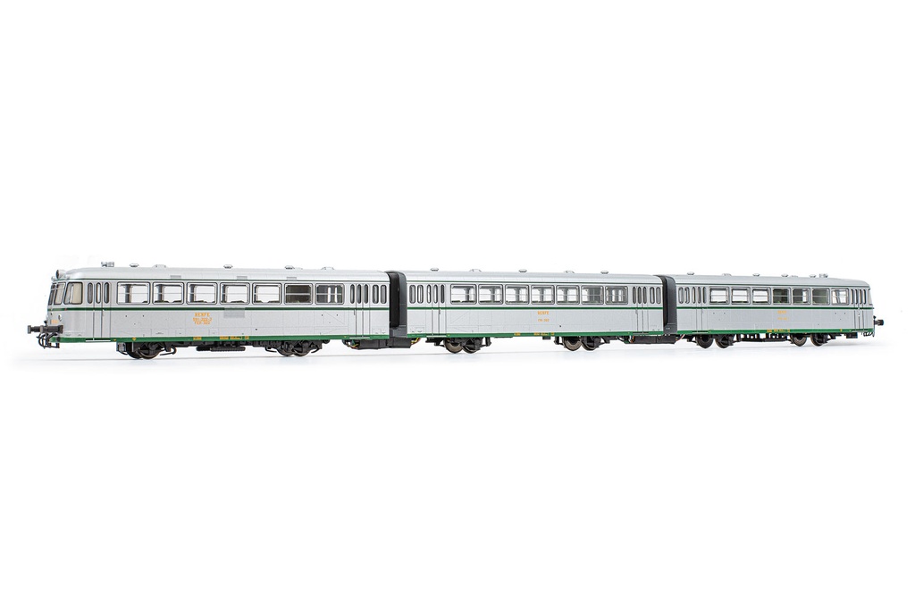 RENFE, set de 3 unidades, automotor diésel ”Ferrobus”, serie 591.300, con matrícula UIC, ep. IV - 70° Aniversario Electrotren