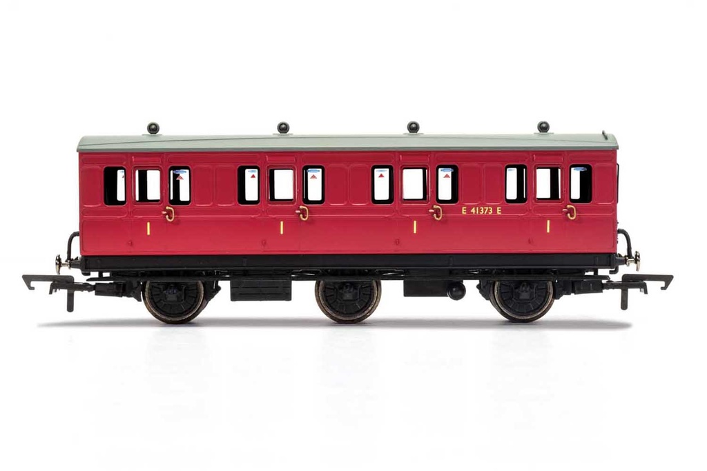 BR, 6 Wheel Coach, 1st Class, Fitted Lights, E41373 - Era 4