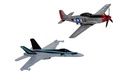 Maverick's F/A-18 Super Hornet & P-51D Mustang (Top Gun Maverick, 2021)