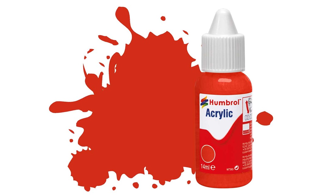 Acrylic Paint: 174 - Signal Red - Satin - (14ml)