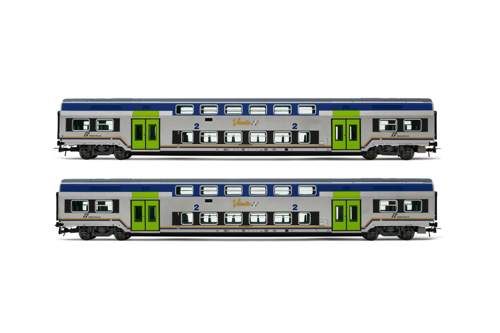 FS Trenitalia, set di 2 carrozze intermedie Vivalto, livrea DPR, nuovo logo "Vivalto", ep. VI