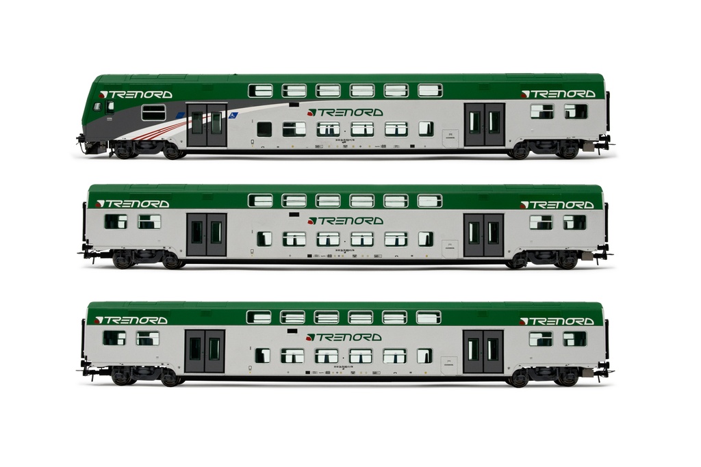 Trenord, set di 3 carrozze Vivalto, livrea Trenord, composto da carrozza pilota e 2 carrozze intermedie, ep. VI