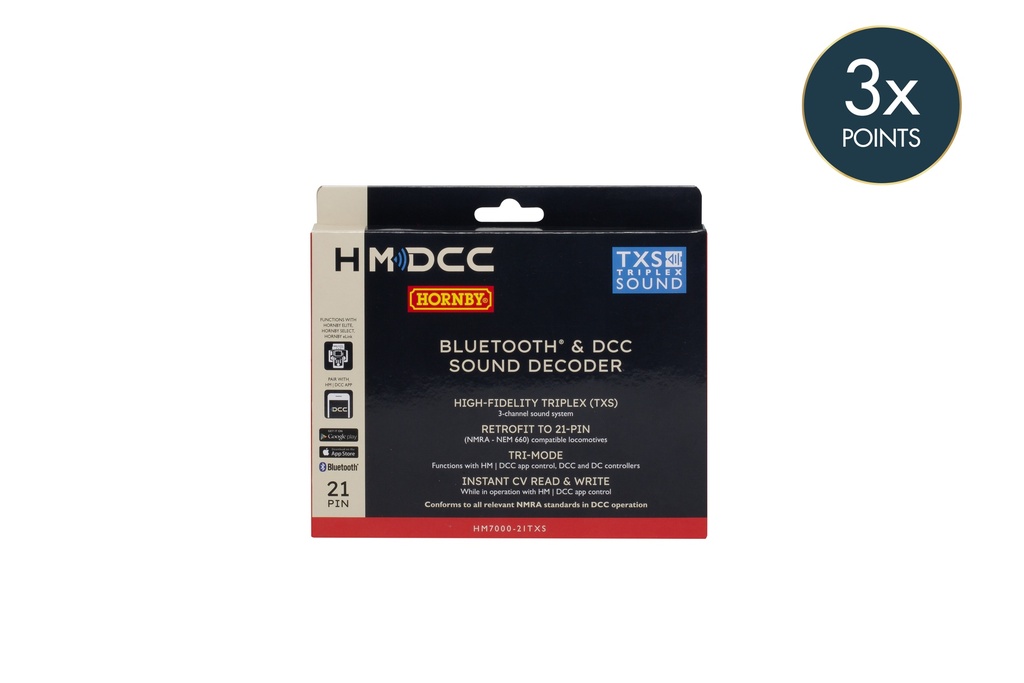 HM7000-21TXS: Bluetooth® & DCC Sound Decoder (21-pin)