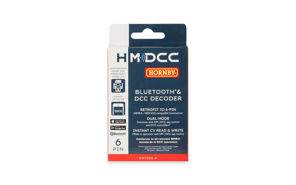 HM7000-6: Bluetooth® & DCC Decoder (6-pin)