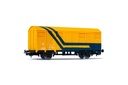 FS, carro ausiliario Vva per treno soccorso, livrea giallo/blu