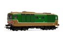 FS, locomotiva diesel D.445, 1a serie, livrea d'origine verde/isabella, ep. IV-V