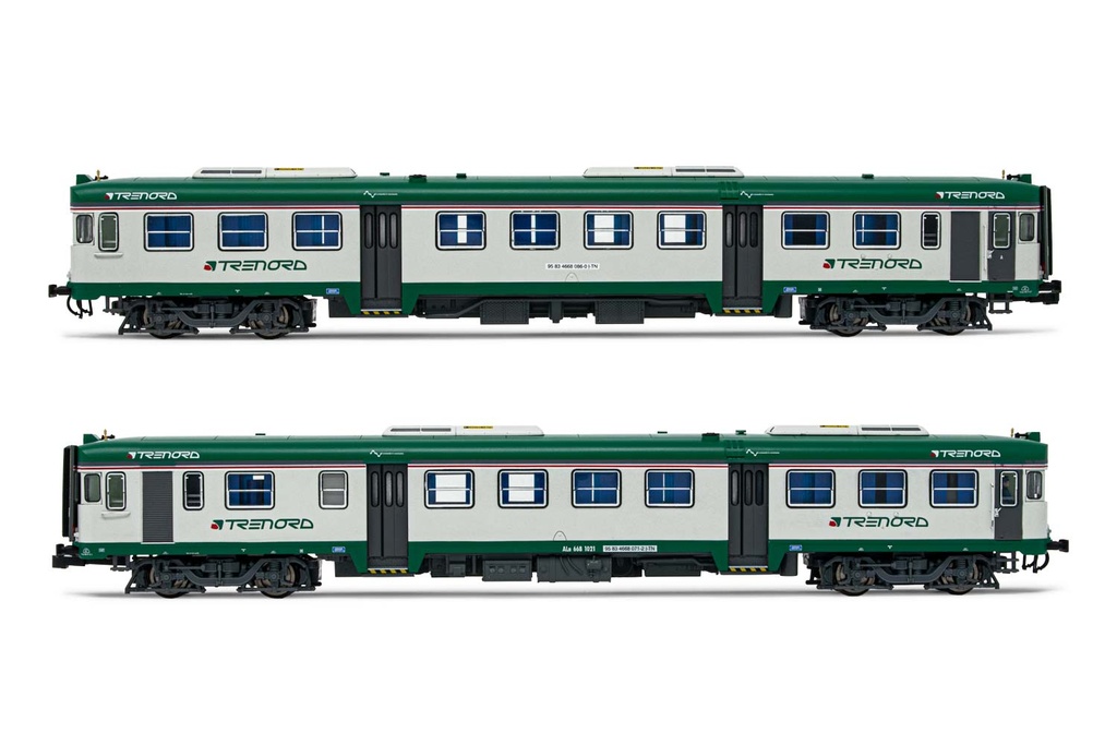 Trenord, set di 2 automotrici diesel ALn 668 serie 1000, vetri piani, ep. VI