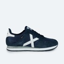 MUNICH MASSANA 431 Retro Running Trainers Navy Blue and White