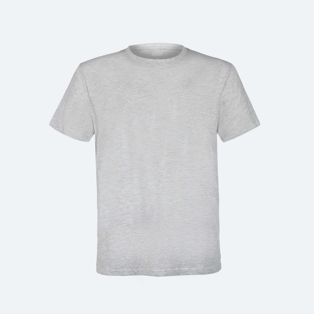 Gray cotton-viscose casual MUNICH T-shirt