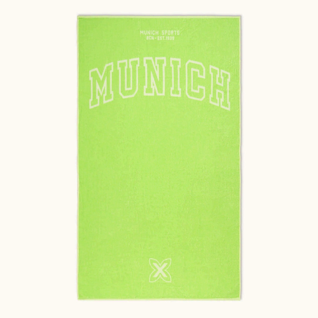Lime green cotton MUNICH towel.