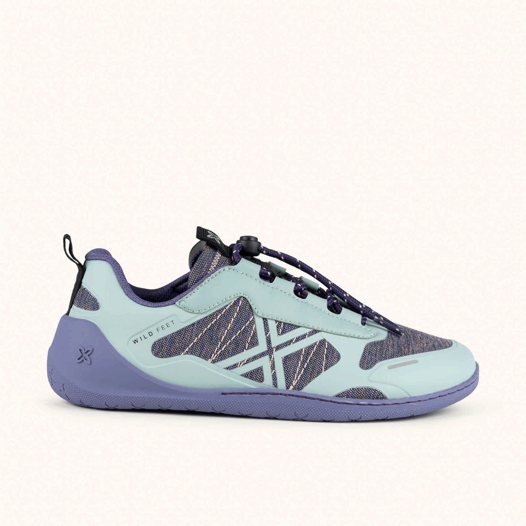 [8445648792122-36] MUNICH FREESTEP 06 Mint green and purple Wild Feet "Barefoot" sneakers with wide toe box (36)