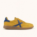 MUNICH BARRU 230 Mustard yellow and blue leather sneakers