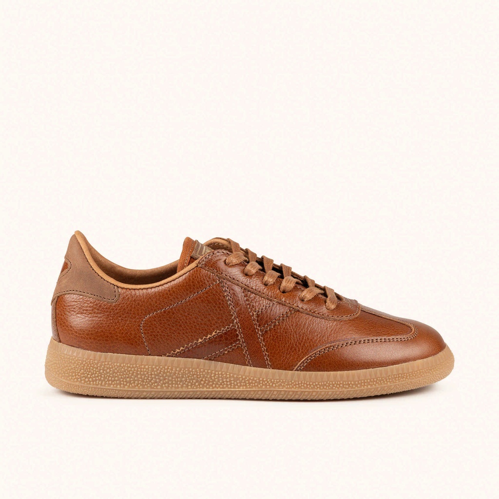 [8445648810840-36] MUNICH BARRU 245 Tan tumbled leather sneakers with caramel gum sole (36)