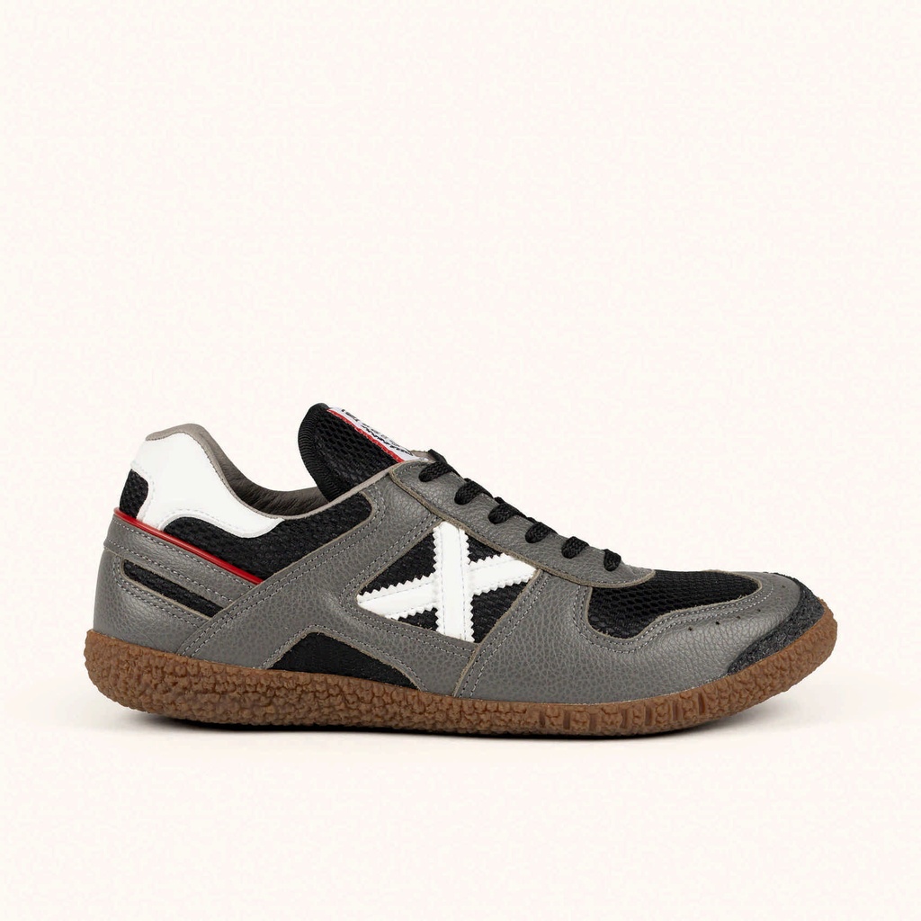 [8445648808328-36] MUNICH GOAL 1656 Classic and flat sneakers in grey and black with caramel sole (36)