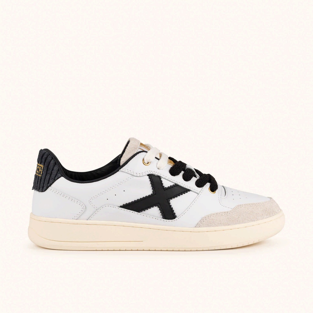 [8445648813575-39] MUNICH LEGIT 120 Sneakers Retro tennis and skate classic design in White and Black (39)