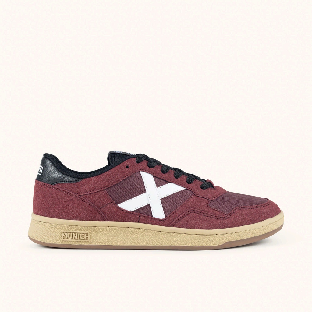 [8445648753666-39] MUNICH ARROW 85 Retro tenis y skate with a classic style Burgundy, Black and White (39)