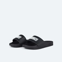 Zapatillas clÃ¡sicas y planas de verano en color negro y logo munich blanco MUNICH FLAT SLIDER 39