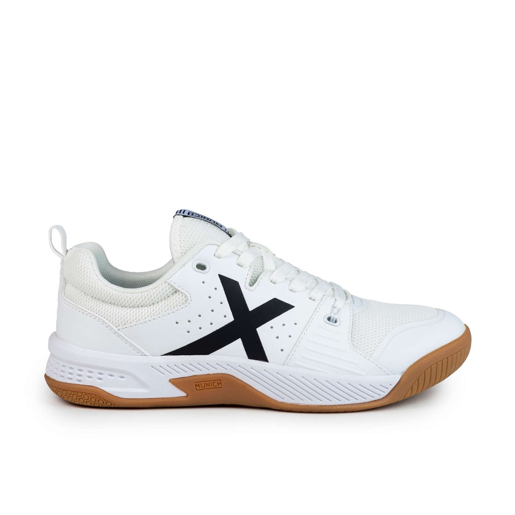 MUNICH PISTA 01 Zapatillas fÃºtbol sala de diseÃ±o tÃ©cnico blanco y negro