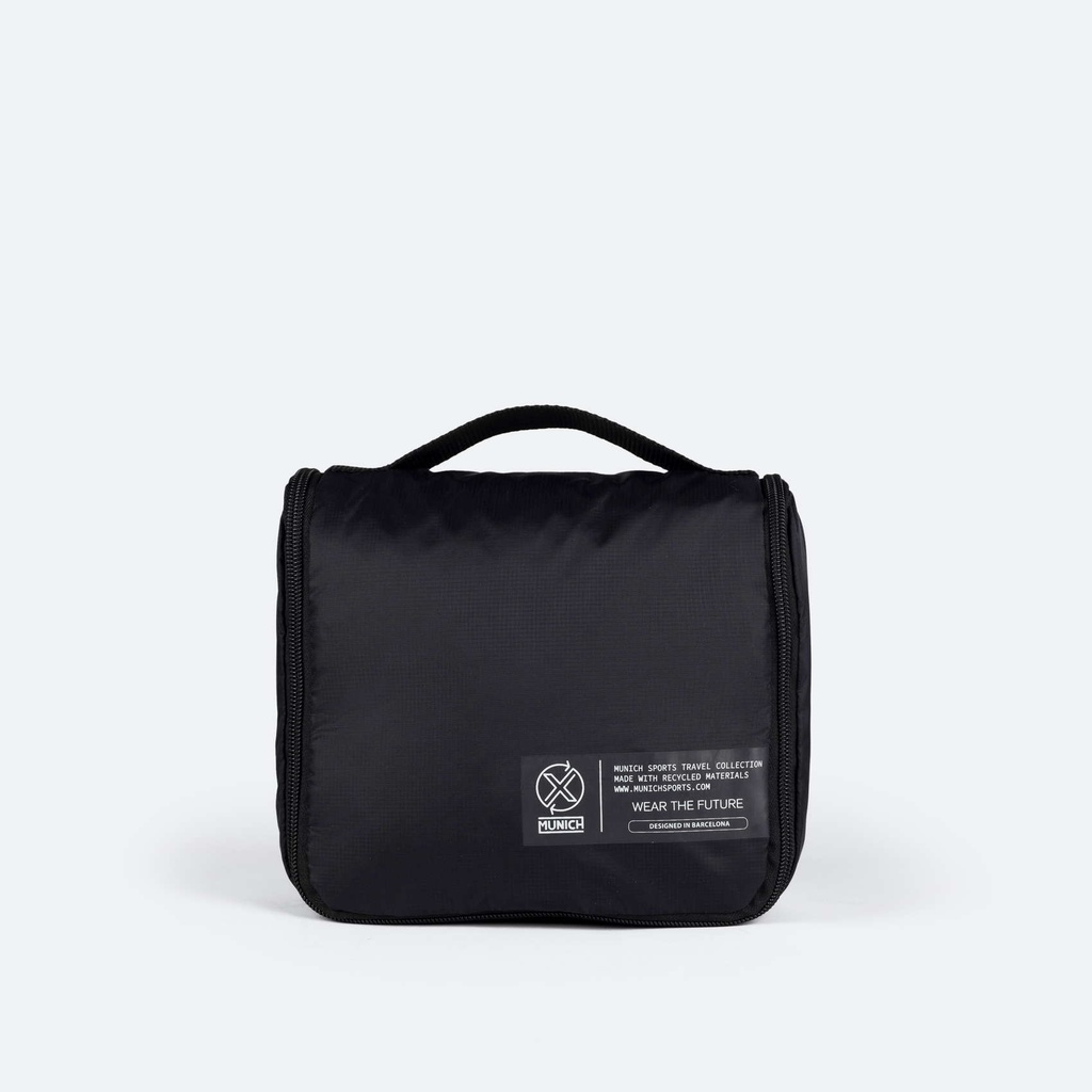 7113296 Neceser negro de poliéster reciclado MUNICH GATE X-39 TOILETRY