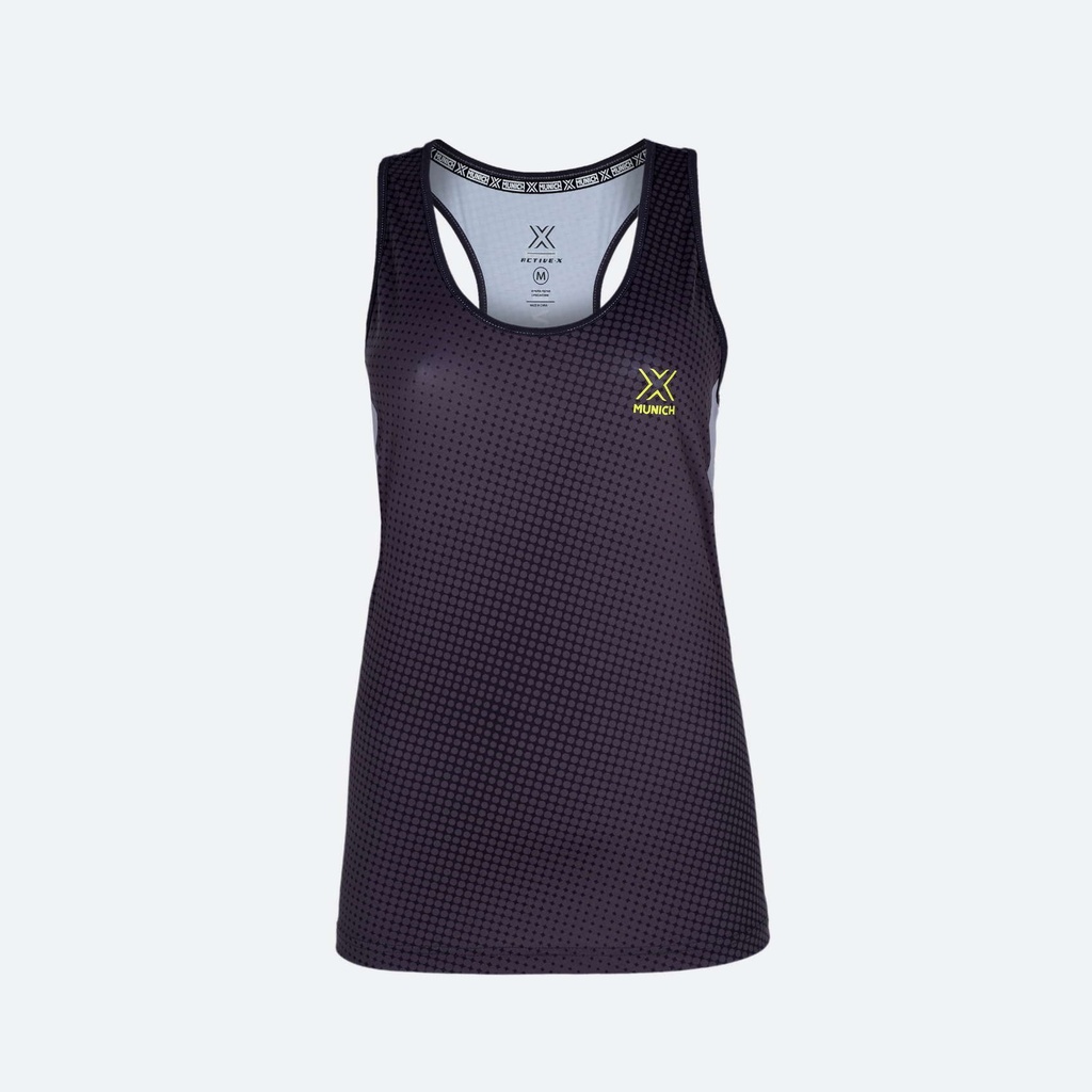 Camiseta sin mangas MUNICH Top Club de poliéster-elastano negro