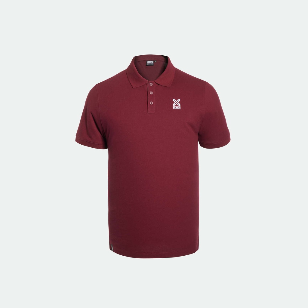 Polo MUNICH hombre de algodón burdeos