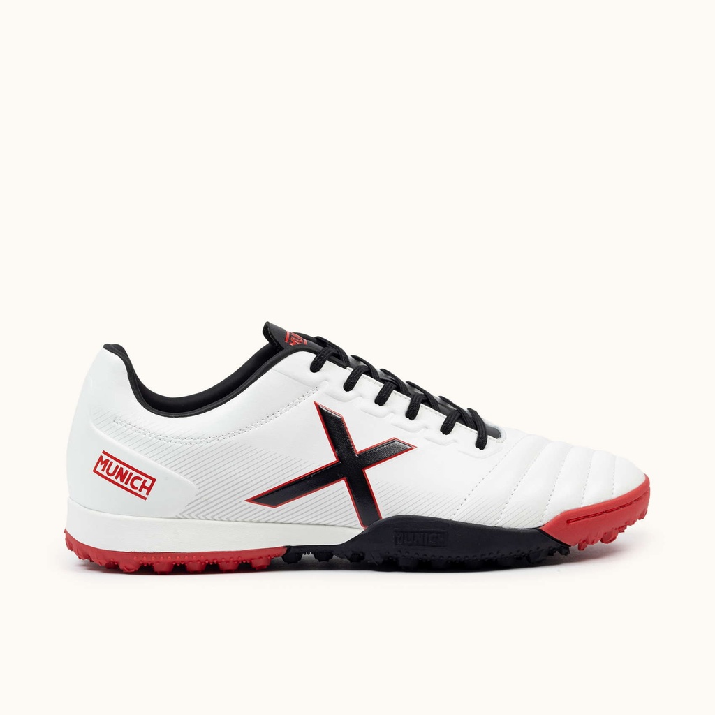 [2669011-39] MUNICH ARENGA TURF 11 Zapatillas fÃºtbol sala diseÃ±o tÃ©cnico blanco y rojo (39)
