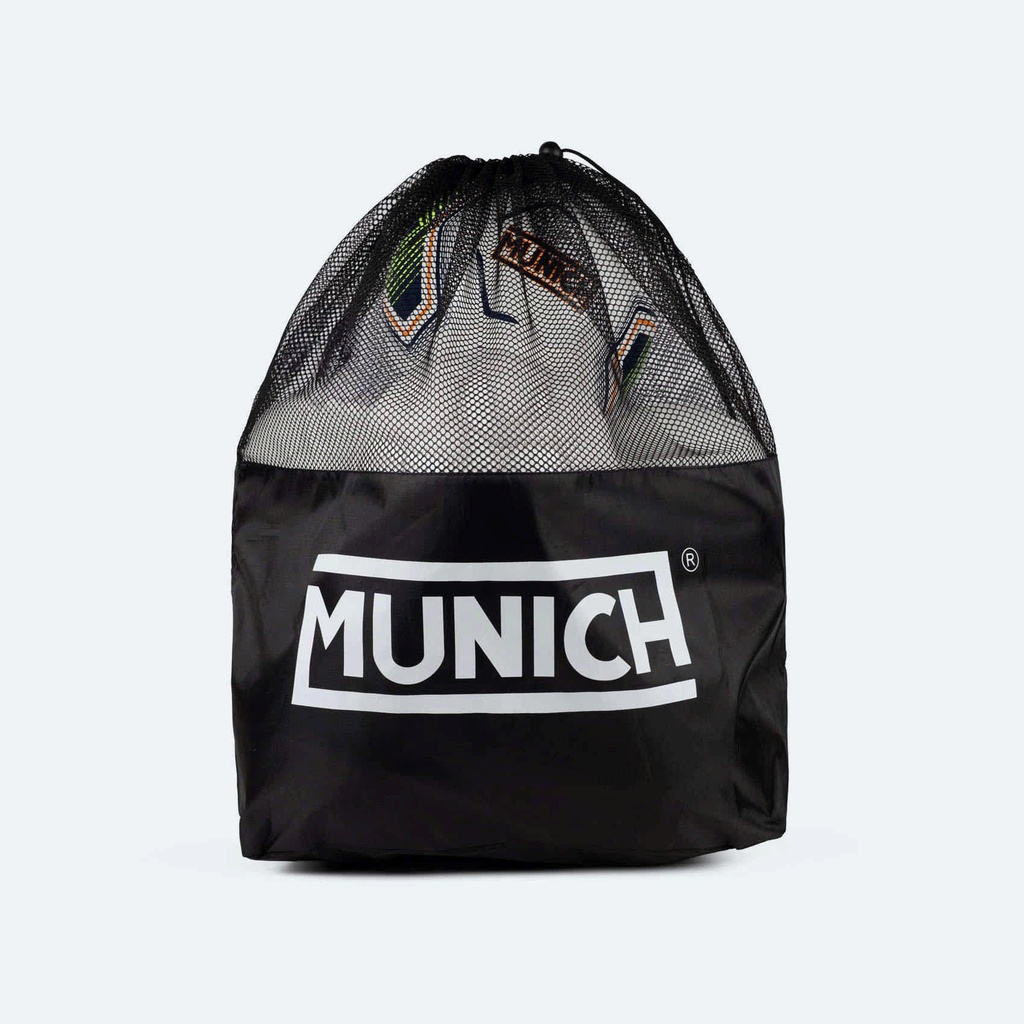 Bolsa porta balones negra de poliéster y malla MUNICH BALL BAG
