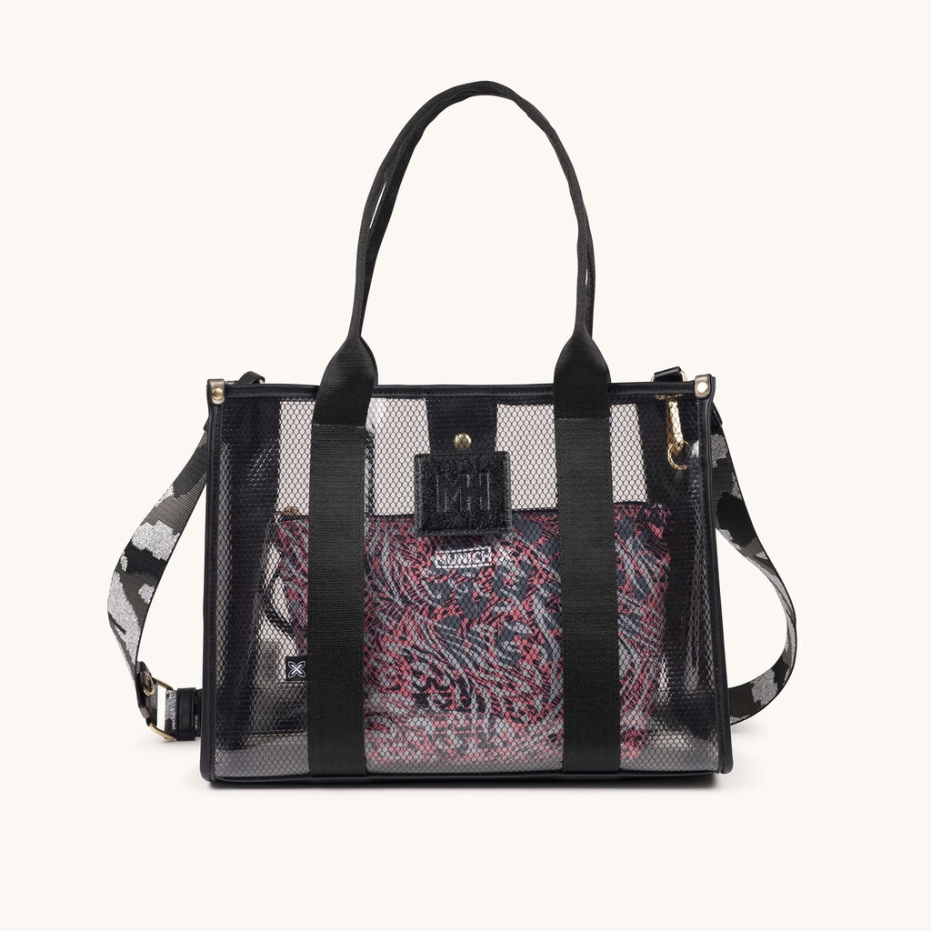 Bolso Shopper Transparente con Neceser Interior JADE SHOPPER BLACK
