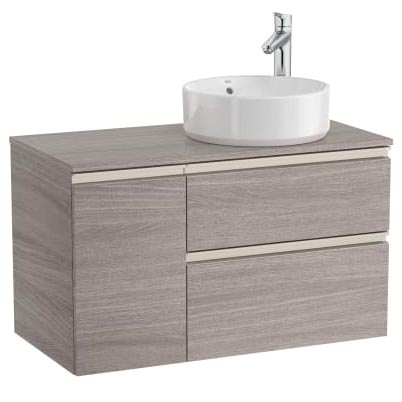 [PROCA851502517] Mueble base The Gap/Hebe c/2 cajones, p/lavabo de sobre encimera derecha, 900x460x537 mm, nogal, (A851502517)
