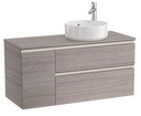 Mueble base The Gap c/2 cajones, p/lavabo de sobre encimera derecha, 1100x460x537 mm, roble city texturizado, (A851504402)