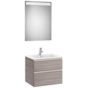 Conjunto Pack The Gap (mueble base c/2 cajones, lavabo central y espejo LED) 605x460x537 mm, gris mate, (A851509547)