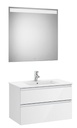Conjunto Pack The Gap (mueble base c/2 cajones, lavabo central y espejo LED) 805x460x537 mm, blanco brillo, (A851511806)