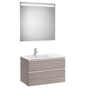 Conjunto Pack The Gap (mueble base c/2 cajones, lavabo izquierda y espejo LED) 805x460x537 mm, nogal, (A851512517)