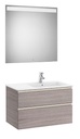 Conjunto Pack The Gap (mueble base c/2 cajones, lavabo derecha y espejo LED) 805x460x537 mm, roble city text., (A851513402)
