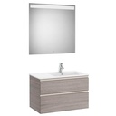 Conjunto Pack The Gap (mueble base c/2 cajones, lavabo derecha y espejo LED) 805x460x537 mm, nogal, (A851513517)