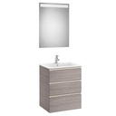 Conjunto Pack The Gap (mueble base c/3 cajones, lavabo central y espejo LED) 605x460x763 mm, azul mate, (A851517548)