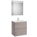 Conjunto Pack The Gap (mueble base c/3 cajones, lavabo central y espejo LED) 705x460x763 mm, blanco mate, (A851518509)