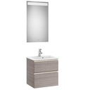 Conjunto Pack The Gap (mueble base compacto c/2 cajones, lavabo y espejo LED) 505x380x537 mm, nogal, (A851525517)