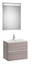 Conjunto Pack The Gap (mueble base compacto c/2 cajones, lavabo y espejo LED) 605x380x537 mm, roble city text., (A851526402)