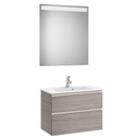 Conjunto Pack The Gap (mueble base compacto c/2 cajones, lavabo y espejo LED) 705x380x537 mm, azul mate, (A851527548)