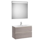 Conjunto Pack The Gap (mueble base compacto c/2 cajones, lavabo y espejo LED) 805x380x537 mm, blanco mate, (A851528509)