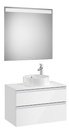 Conjunto Pack The Gap (mueble base 2 caj., espejo LED, p/lav. sobre encim. central) 805x460x537 mm, bl. brillo, (A851532806)