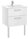Conjunto Unik New Victoria (mueble base c/2 cajones y lavabo) 605x453x515 mm, blanco brillo, (A851592806)
