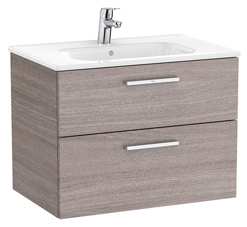 Conjunto Unik New Victoria (mueble base c/2 cajones y lavabo) 705x453x515 mm, roble city texturizado, (A851593402)