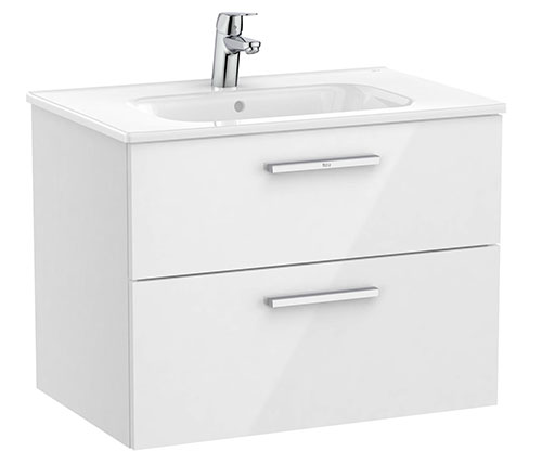 Conjunto Unik New Victoria (mueble base c/2 cajones y lavabo) 705x453x515 mm, blanco brillo, (A851593806)